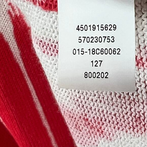 Chicos Sweater Knit Tank Top Womens M Red Orange Abstract Resort Boho Chic Art - Picture 12 of 13